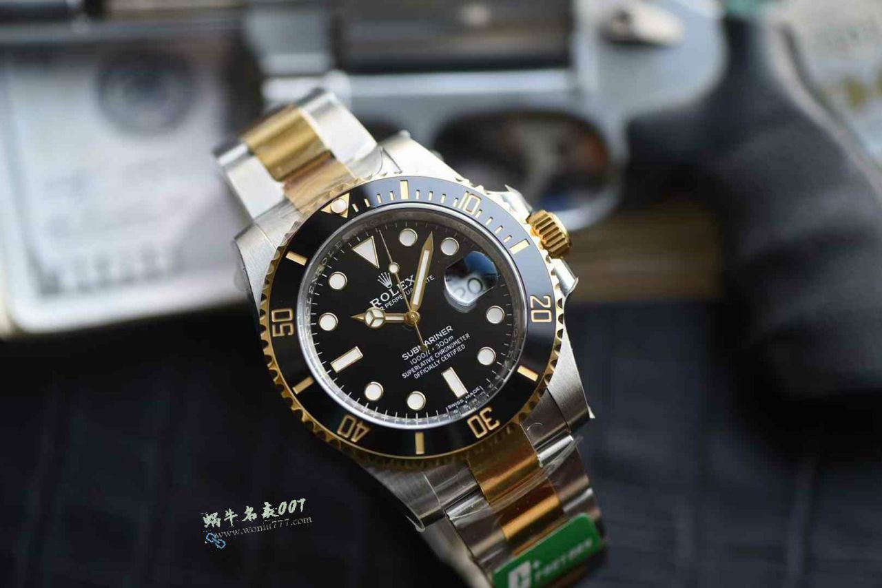 C+ Matching weight version 172 gram  Rolex Submariner  Two-Tone Gold  Submariner Date  clone 116613LN-0001 Black dial  watches  / R939