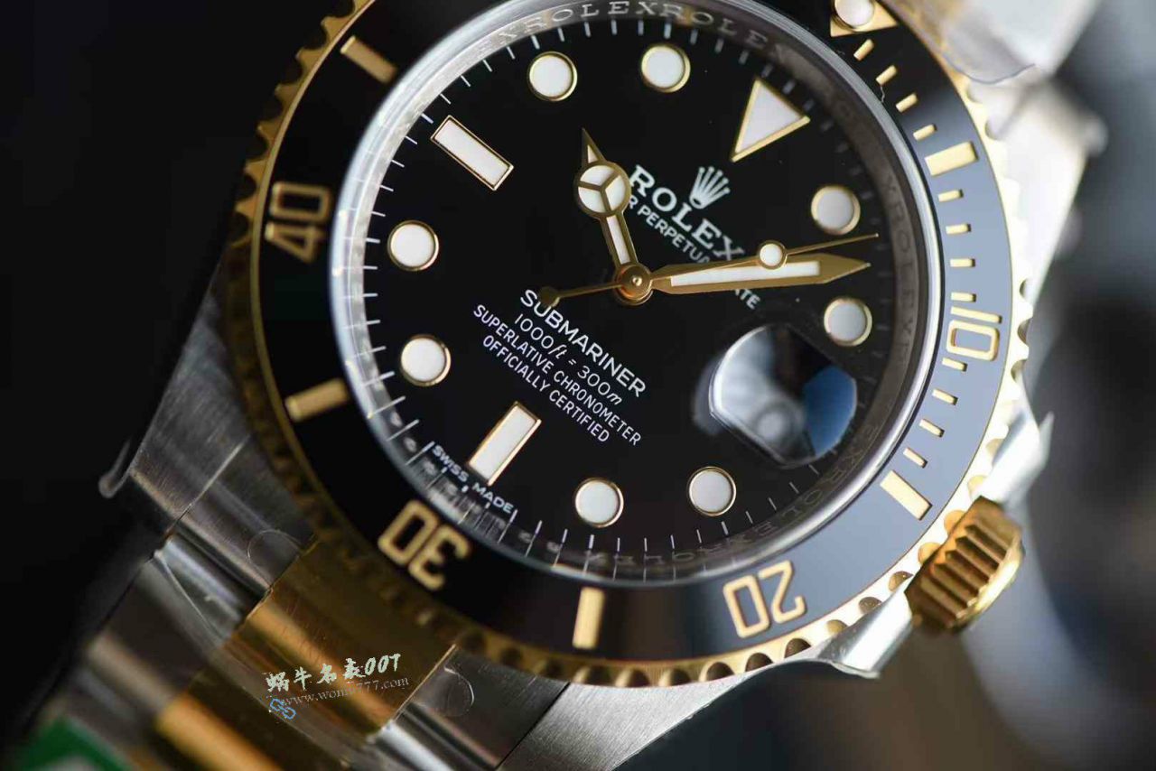 C+ Matching weight version 172 gram  Rolex Submariner  Two-Tone Gold  Submariner Date  clone 116613LN-0001 Black dial  watches  / R939