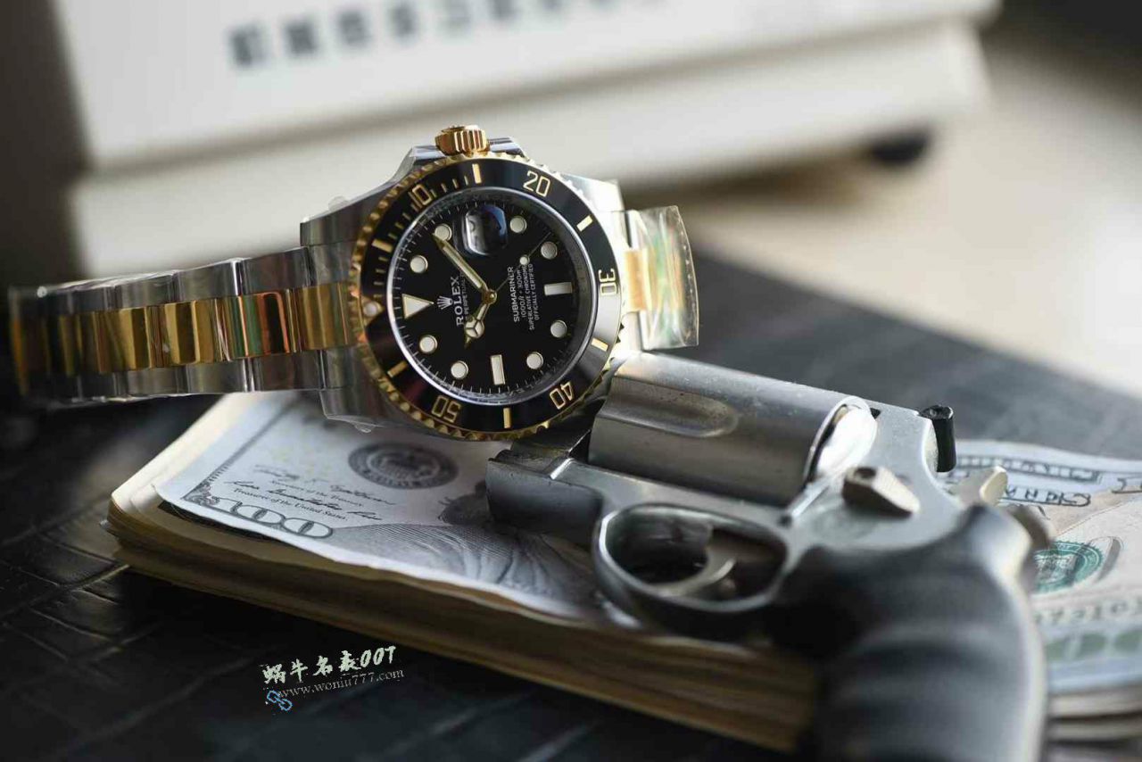 C+ Matching weight version 172 gram  Rolex Submariner  Two-Tone Gold  Submariner Date  clone 116613LN-0001 Black dial  watches  / R939