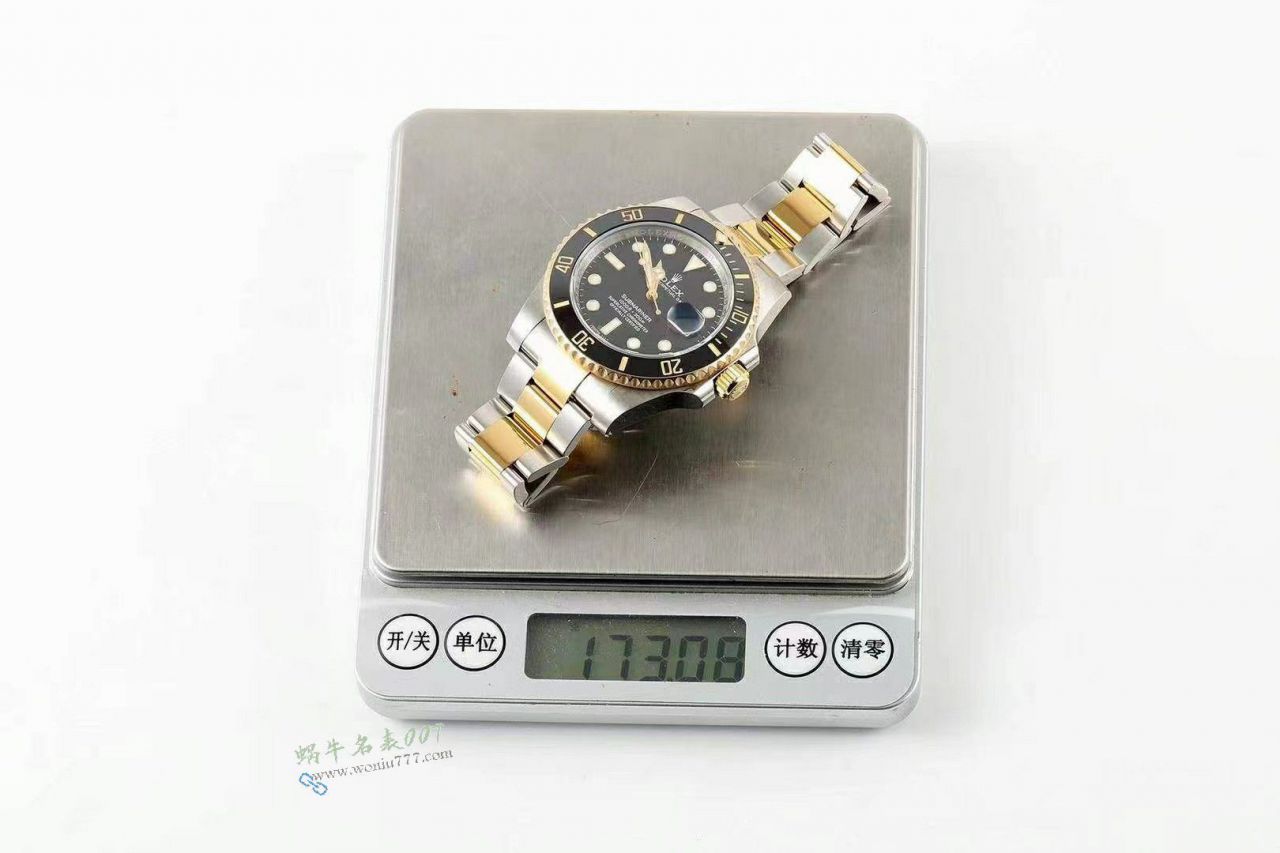 C+ Matching weight version 172 gram  Rolex Submariner  Two-Tone Gold  Submariner Date  clone 116613LN-0001 Black dial  watches  / R939