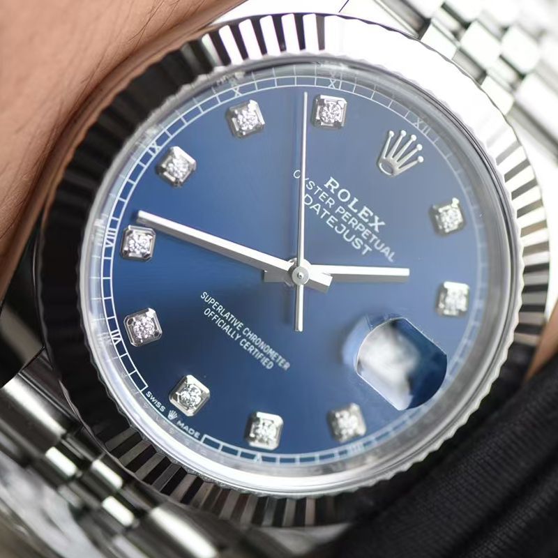 Clean Rolex Moissanite   Datejust 41 clone m126334-0016 watches 