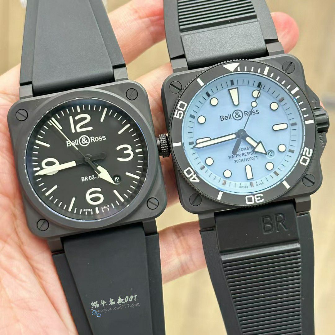M+100% clone  Bell & Ross INSTRUMENTS series BR03A-D-LM-CE/SRB watches  / BR060