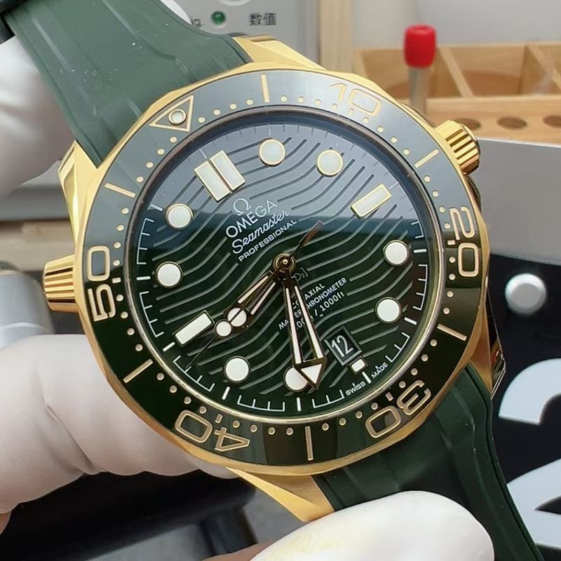 VS Omega Seamaster 300 meters Green Grass Guangzhou clone watch210.62.42.20.10.001 watches 