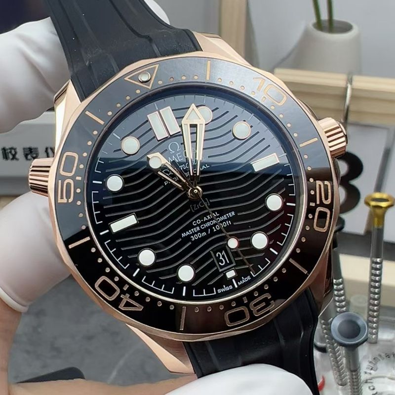 VS All gold  Omega Seamaster 300 meters TOP clone watch210.62.42.20.01.002 watches 