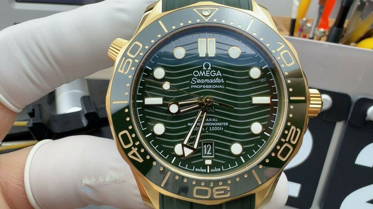 VS Omega Seamaster 300 meters Green Grass Guangzhou clone watch210.62.42.20.10.001 watches  / VS822