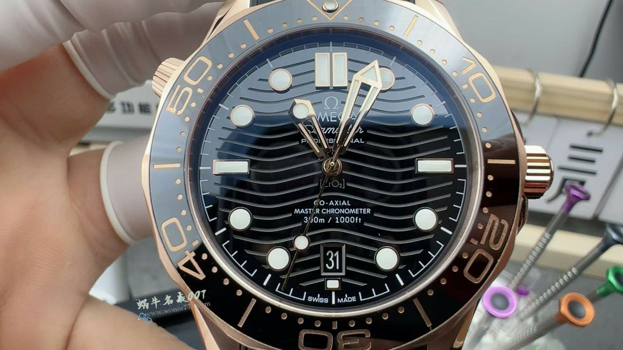 VS All gold  Omega Seamaster 300 meters TOP clone watch210.62.42.20.01.002 watches  / VS823
