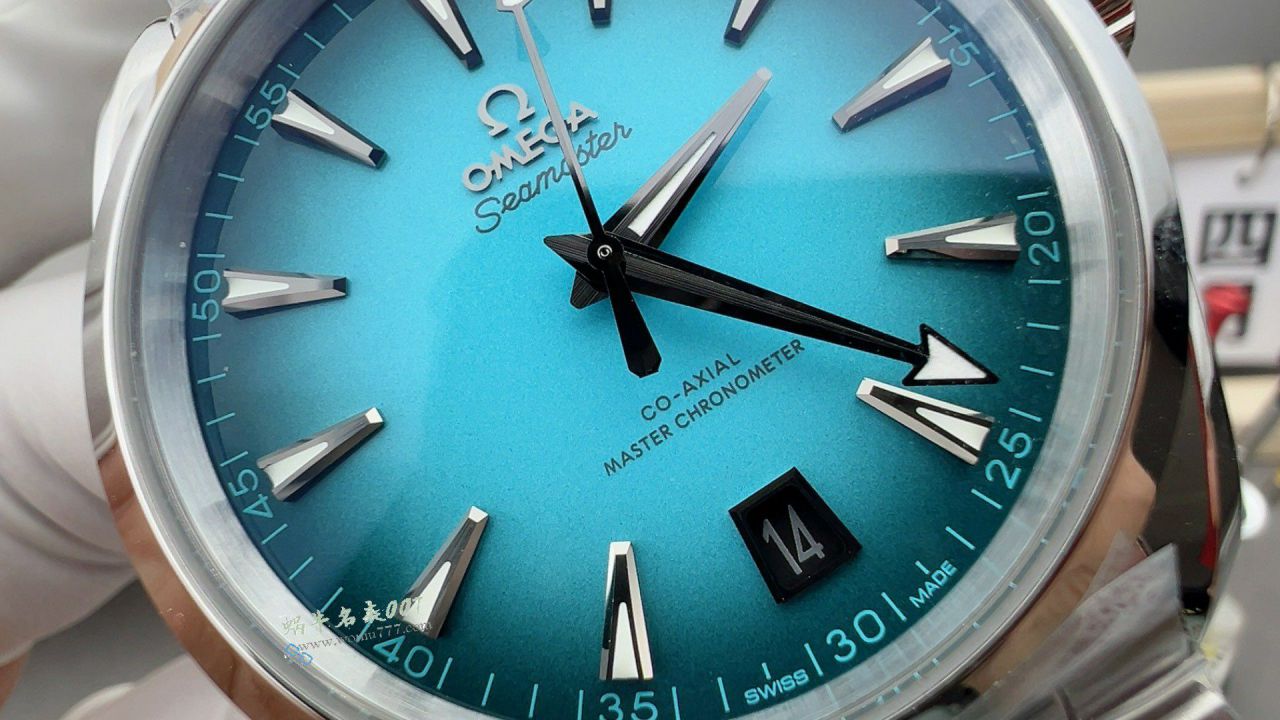 VS Omega  Gradient Turquoise  Seamaster 150TOP clone 220.10.41.21.03.006 watches  / VS826