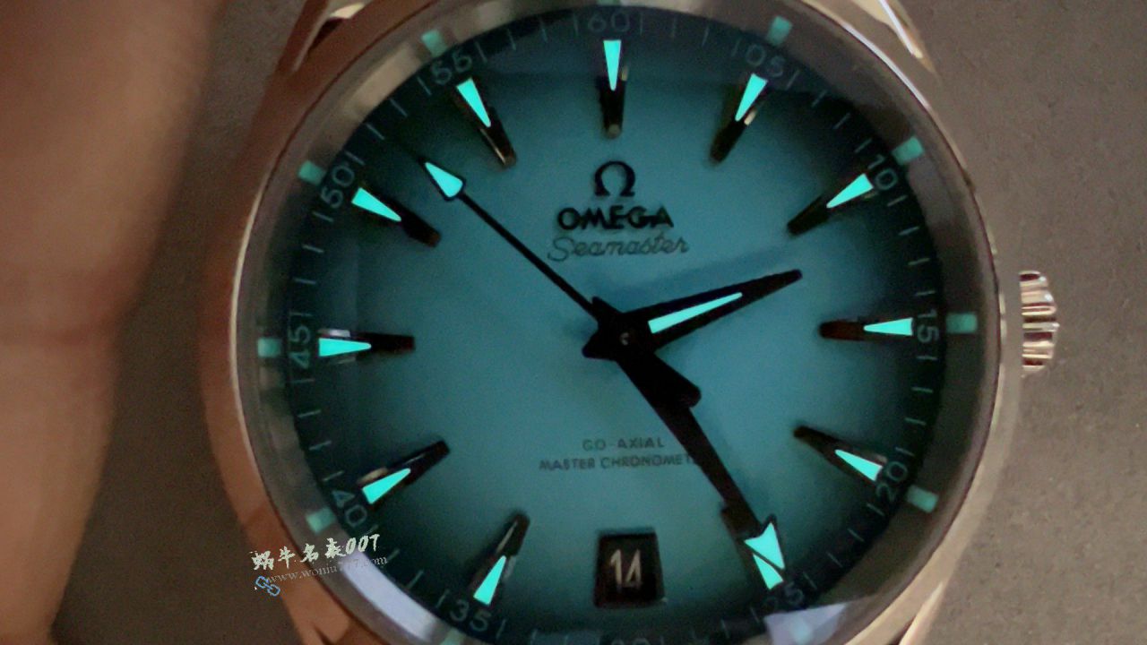 VS Omega  Gradient Turquoise  Seamaster 150TOP clone 220.10.41.21.03.006 watches  / VS826