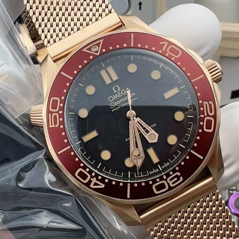 VS Omega 007  Seamaster 300  bronze gold  No Time to Die  clone watch210.90.42.20.01.003 watches 