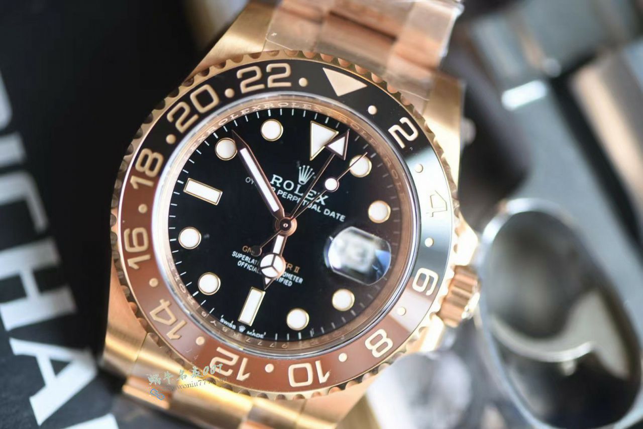 Clean Rolex GMT-Master II Tuhao Gold   clone watch m126715chnr-0001 watches  / R976