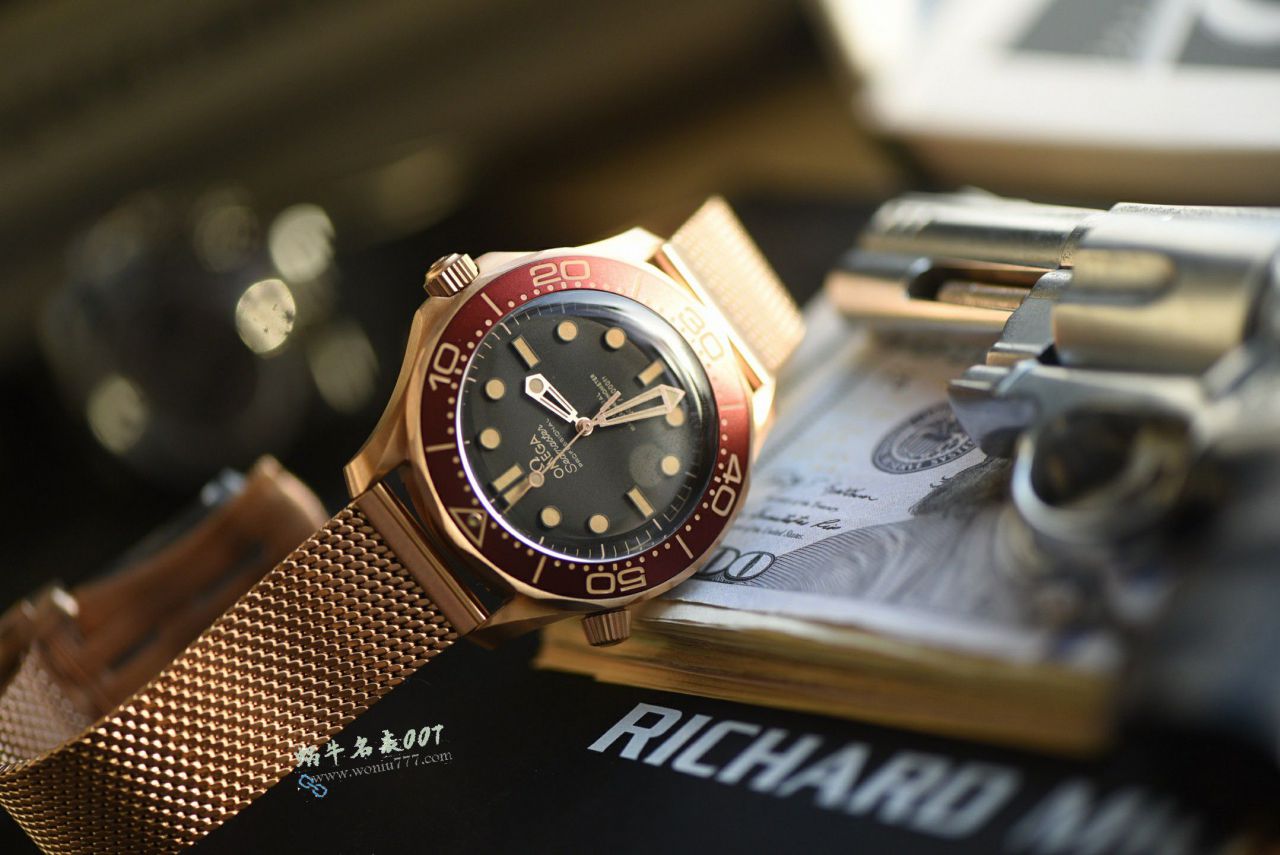 VS Omega 007  Seamaster 300  bronze gold  No Time to Die  clone watch210.90.42.20.01.003 watches  / VS828