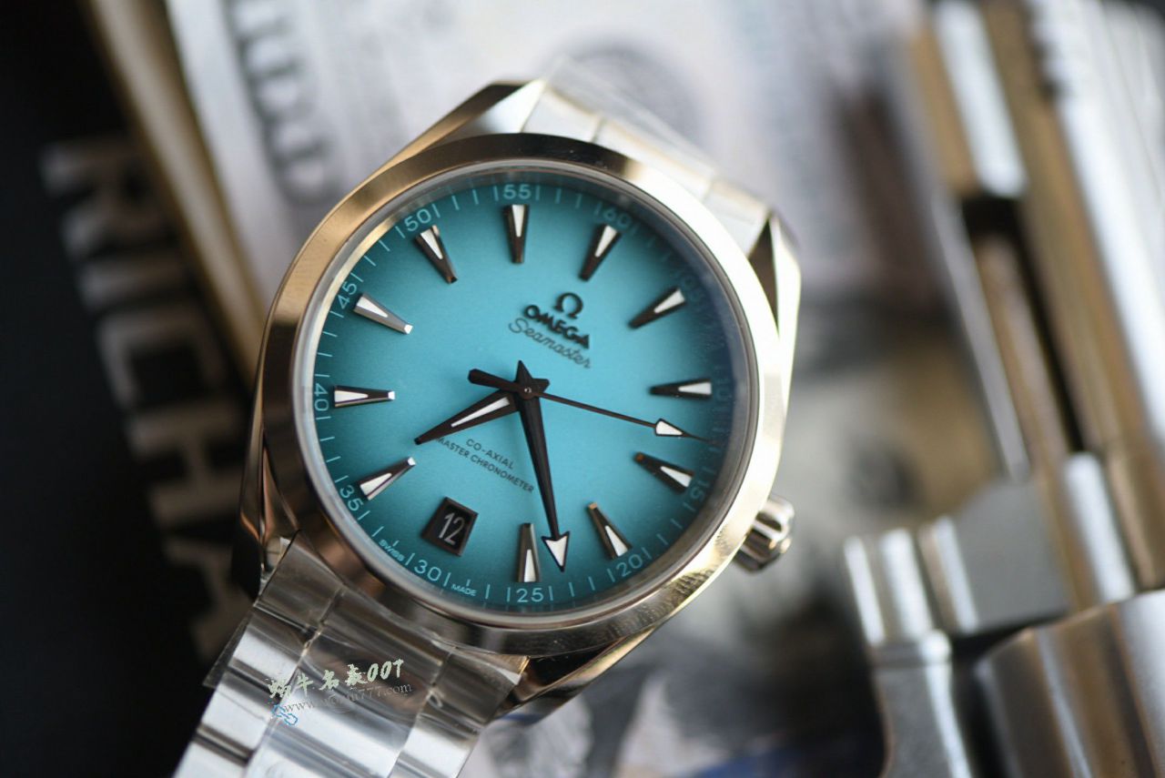 VS Omega  Gradient Turquoise  Seamaster 150TOP clone 220.10.41.21.03.006 watches  / VS826