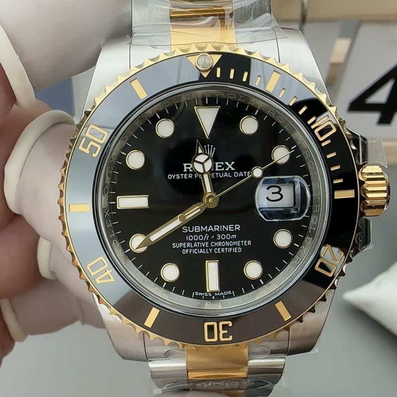  Video review Clean C Factory Rolex Submariner TOP clone watch116613LN-0001 Two-Tone Gold  Submariner Date 