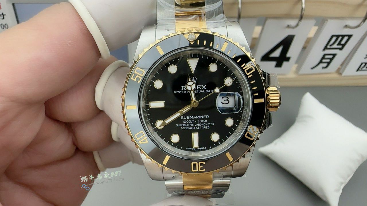  Video review Clean C Factory Rolex Submariner TOP clone watch116613LN-0001 Two-Tone Gold  Submariner Date  / R981