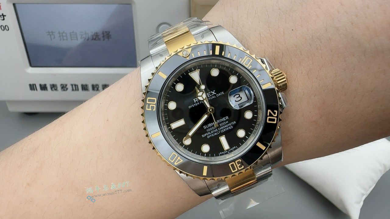  Video review Clean C Factory Rolex Submariner TOP clone watch116613LN-0001 Two-Tone Gold  Submariner Date  / R981