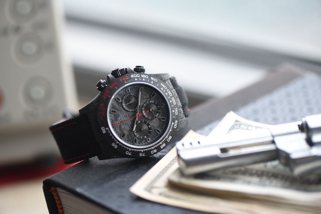  industry Highest Version Diw  Customized version ROLEX  Daytona  clone watch complete carbon fiber case  / R929