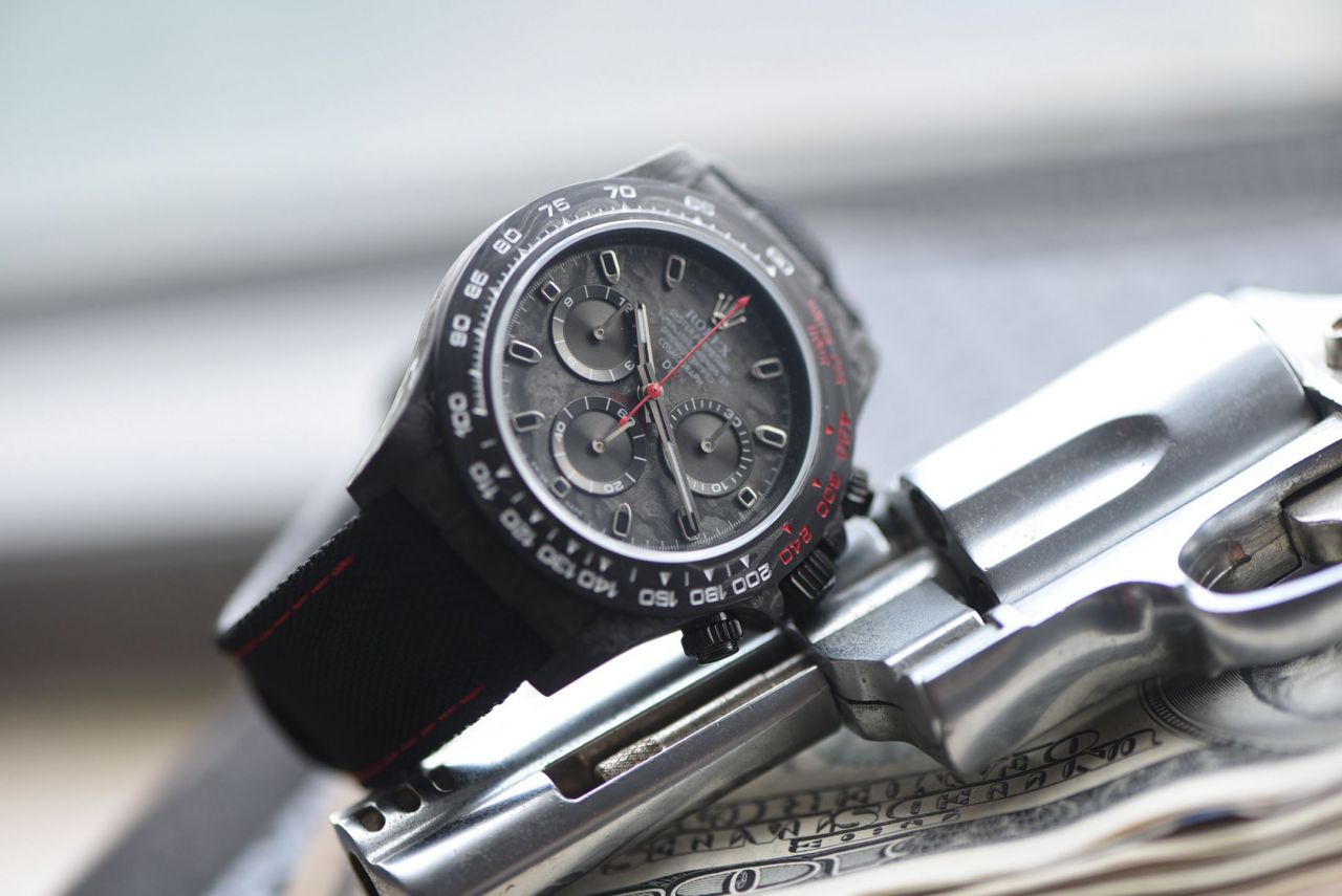  industry Highest Version Diw  Customized version ROLEX  Daytona  clone watch complete carbon fiber case  / R929