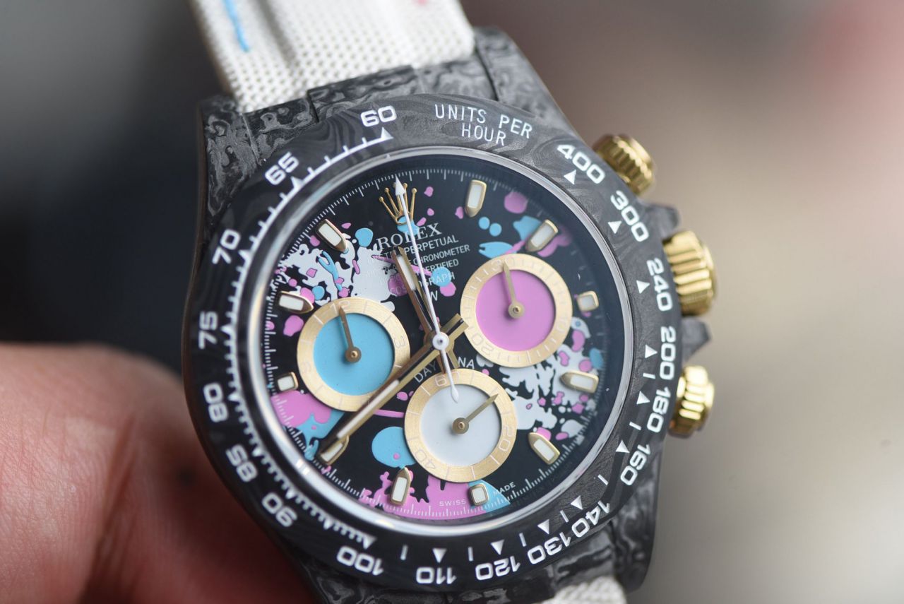  industry Highest Version Diw  Customized version ROLEX  Daytona  clone watch complete carbon fiber case  / R929