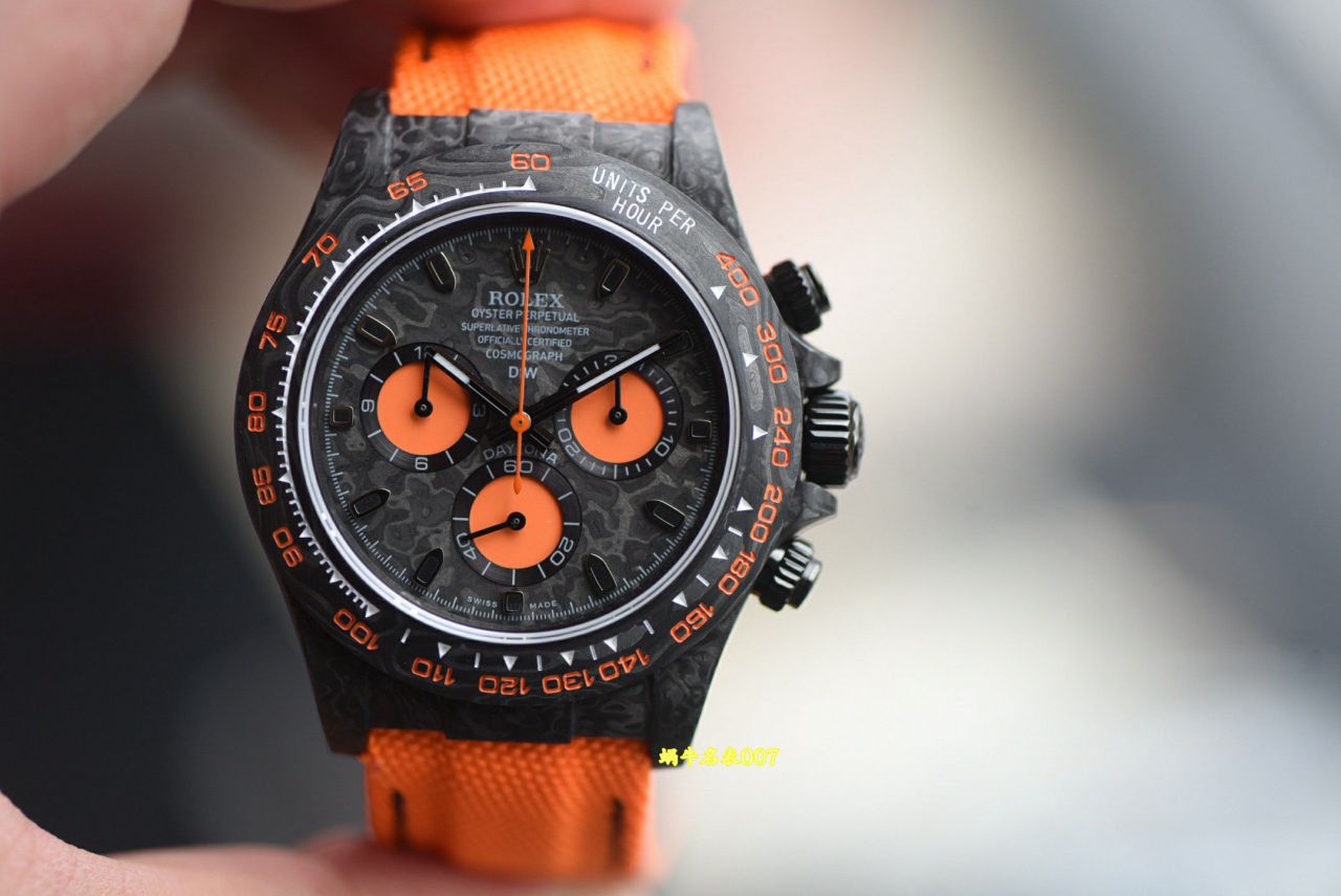 N Factory  industry Highest Version Diw  Customized version ROLEX  Daytona  complete carbon fiber case  watches  / R986
