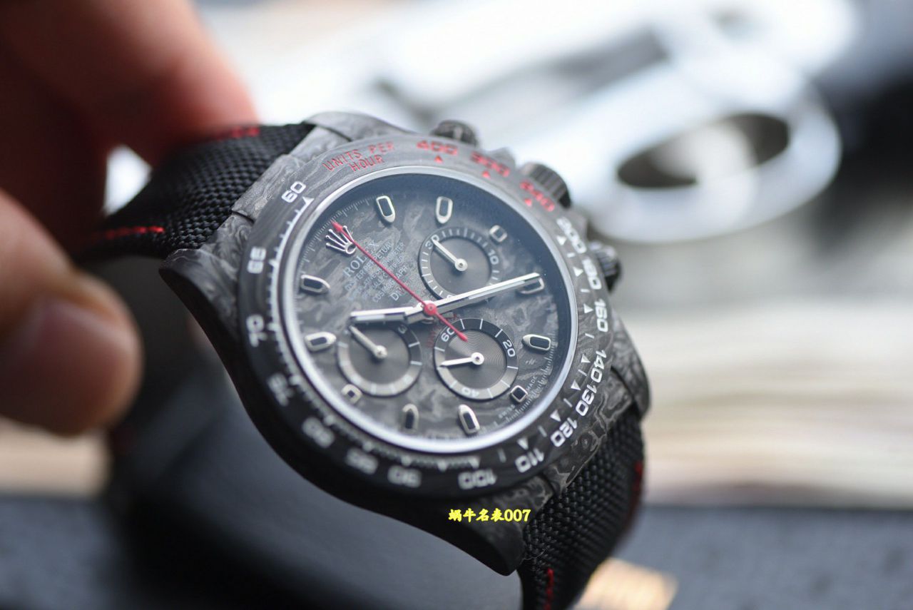 N Factory  industry Highest Version Diw  Customized version ROLEX  Daytona  complete carbon fiber case  watches  / R991