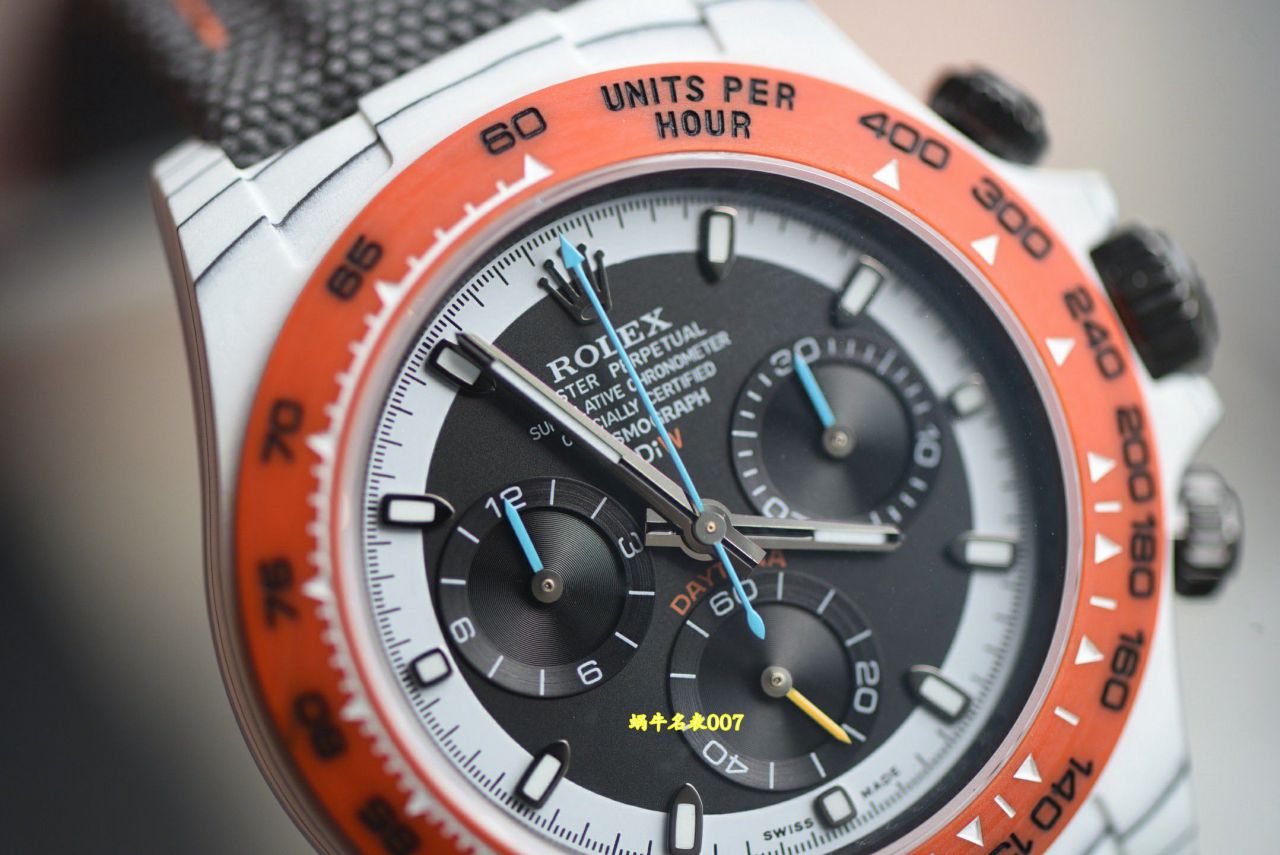 N Factory  industry Highest Version Diw  Customized version ROLEX  Daytona  complete carbon fiber case  watches  / R988