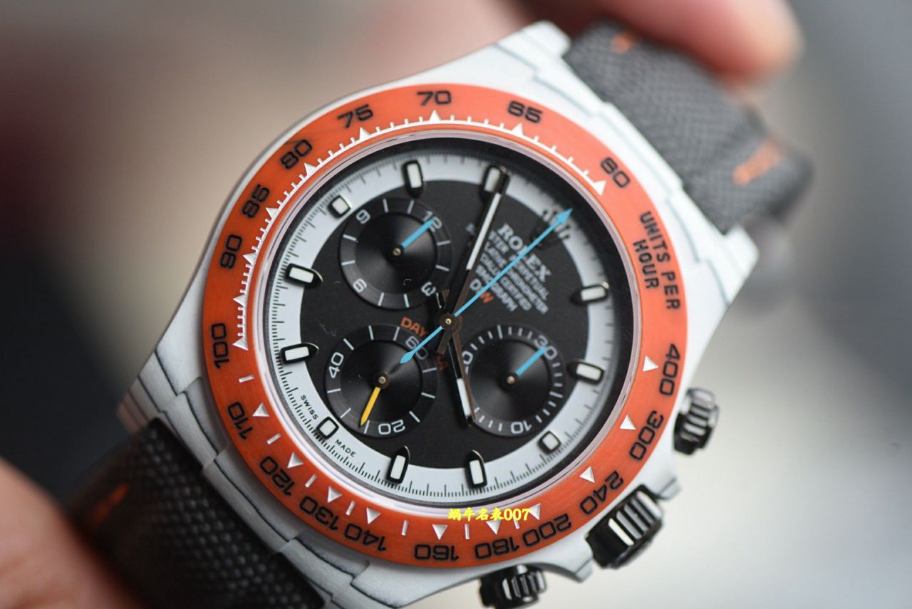 N Factory  industry Highest Version Diw  Customized version ROLEX  Daytona  complete carbon fiber case  watches  / R989