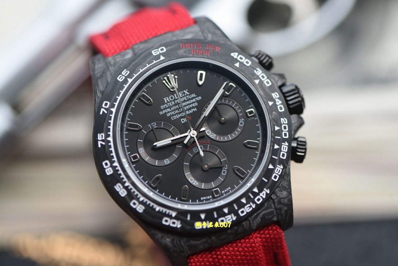 N Factory  industry Highest Version Diw  Customized version ROLEX  Daytona  complete carbon fiber case  watches  / R986