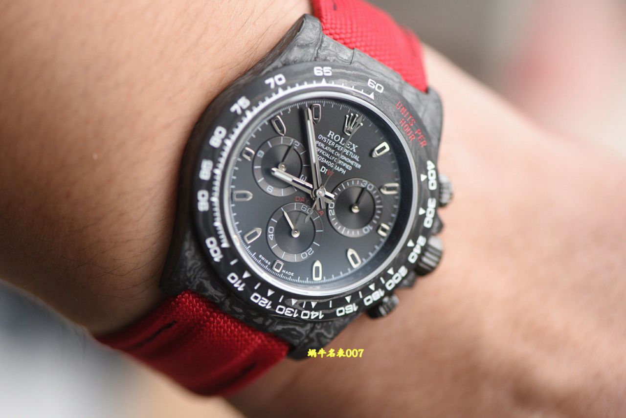 N Factory  industry Highest Version Diw  Customized version ROLEX  Daytona  complete carbon fiber case  watches  / R986