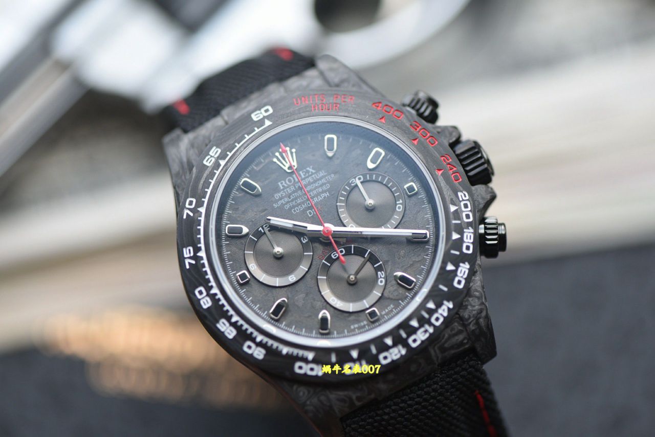 N Factory  industry Highest Version Diw  Customized version ROLEX  Daytona  complete carbon fiber case  watches  / R986