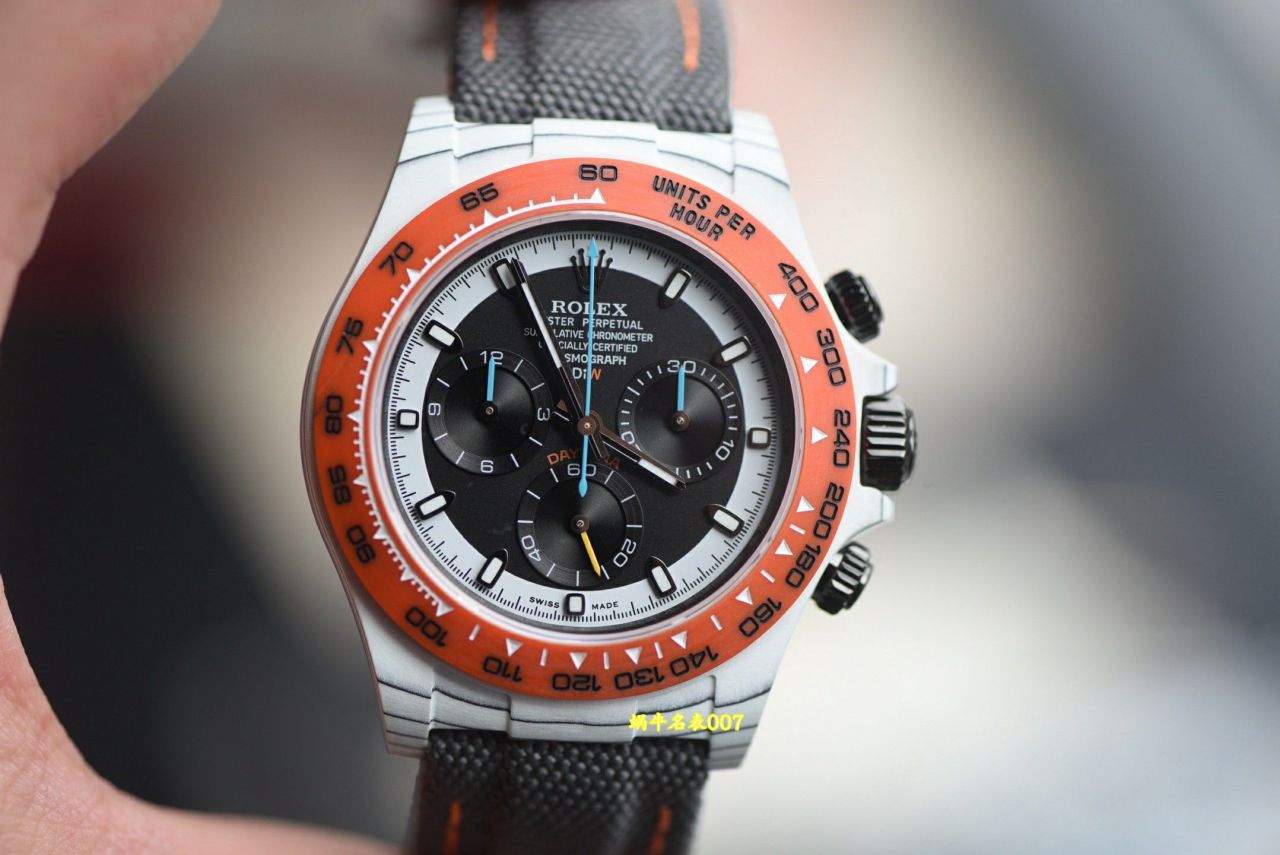 N Factory  industry Highest Version Diw  Customized version ROLEX  Daytona  complete carbon fiber case  watches  / R991