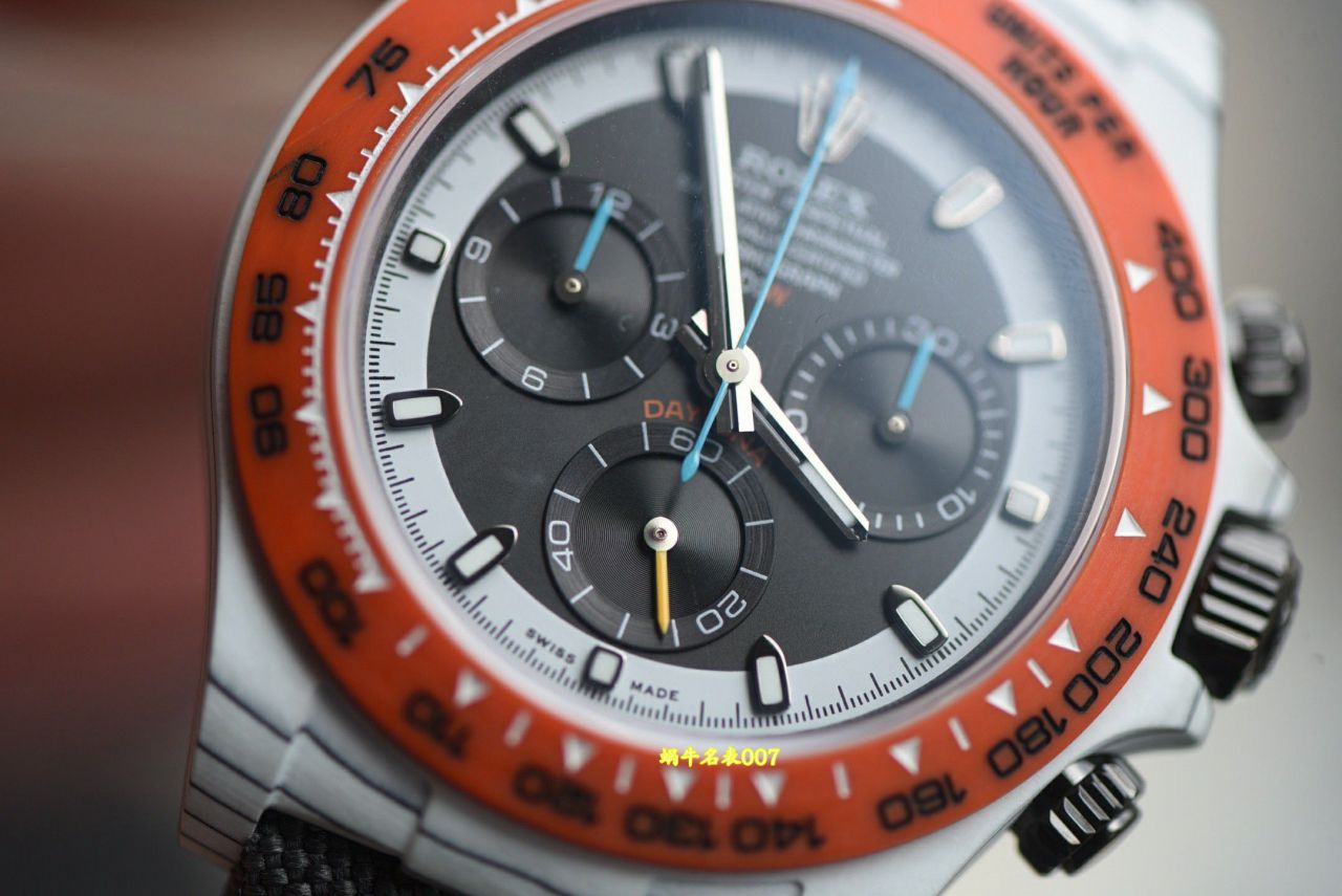 N Factory  industry Highest Version Diw  Customized version ROLEX  Daytona  complete carbon fiber case  watches  / R990