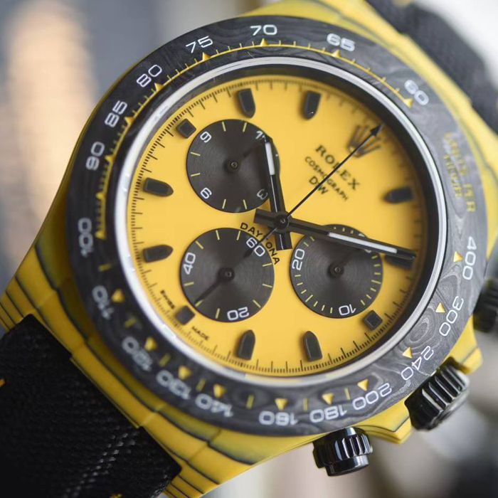 N Factory  industry Highest Version Diw  Customized version TOP clone ROLEX  Daytona  complete carbon fiber case  watches 