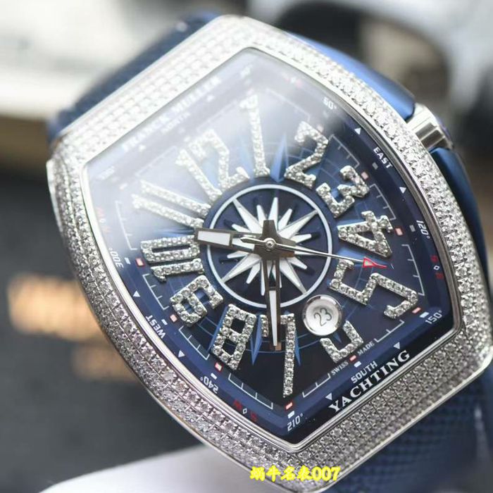 Franck MullerFM v45 Yacht-Master Franck MullerTOP clone watchVanguard Yachting  diamond  watches 