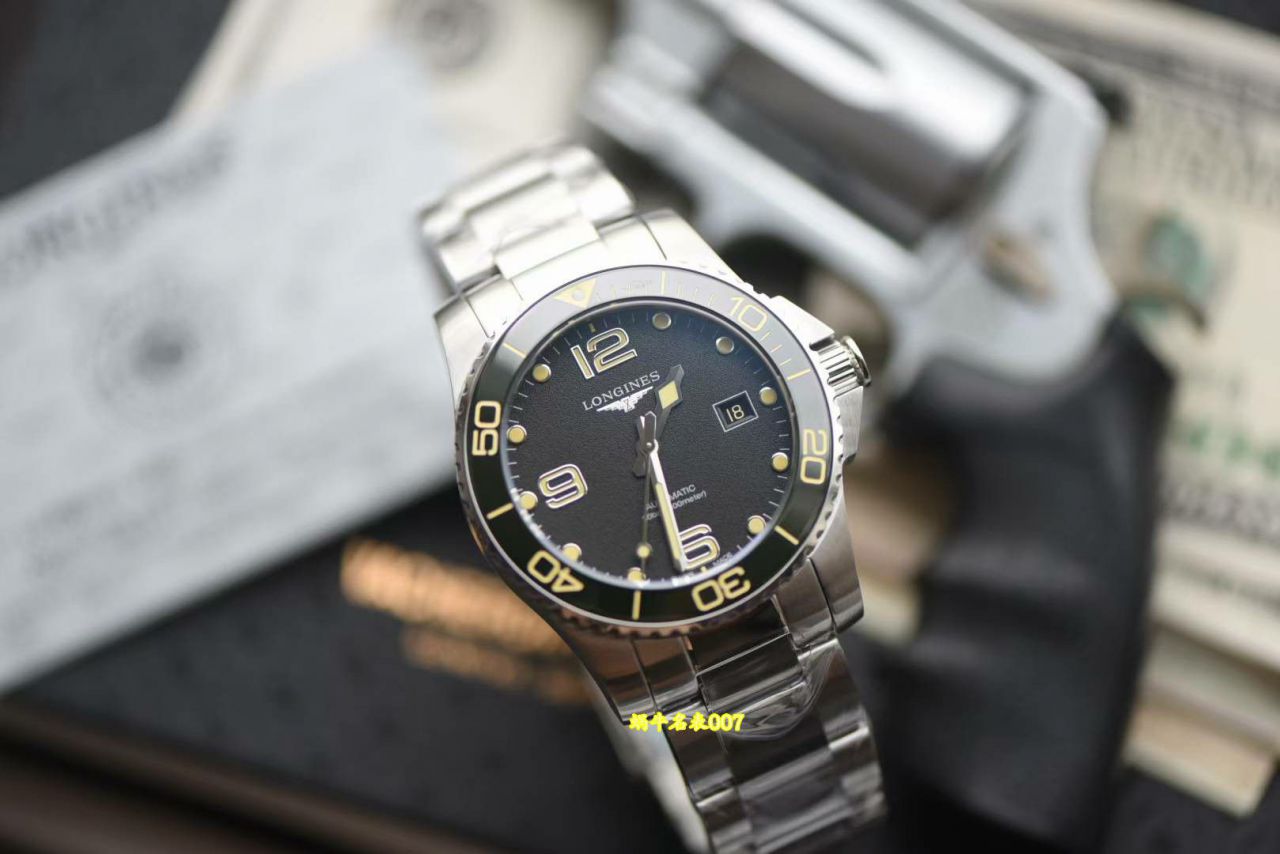  Video review  Longines Concas  clone watch Submariner  dark green  ceramics  Bezel  / L187