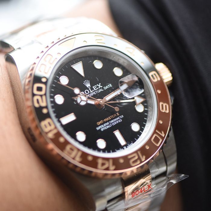  Video review  Gold-plated  Matching weight version Rolex GMT-Master  Sarsaparilla bezel m126711chnr-0002TOP clone watches 