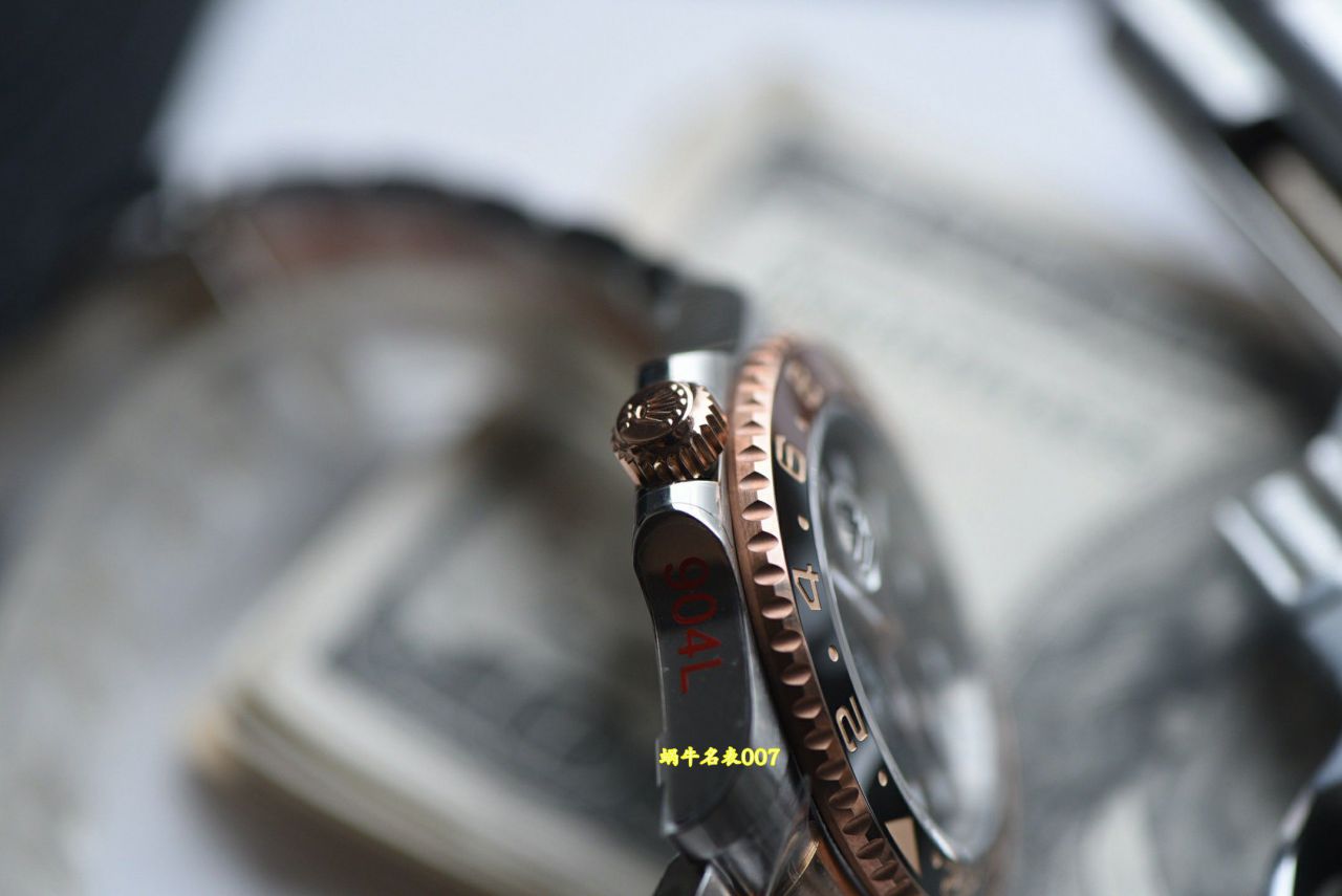  Video review  Gold-plated  Matching weight version Rolex GMT-Master  Sarsaparilla bezel m126711chnr-0002TOP clone watches  / R1013