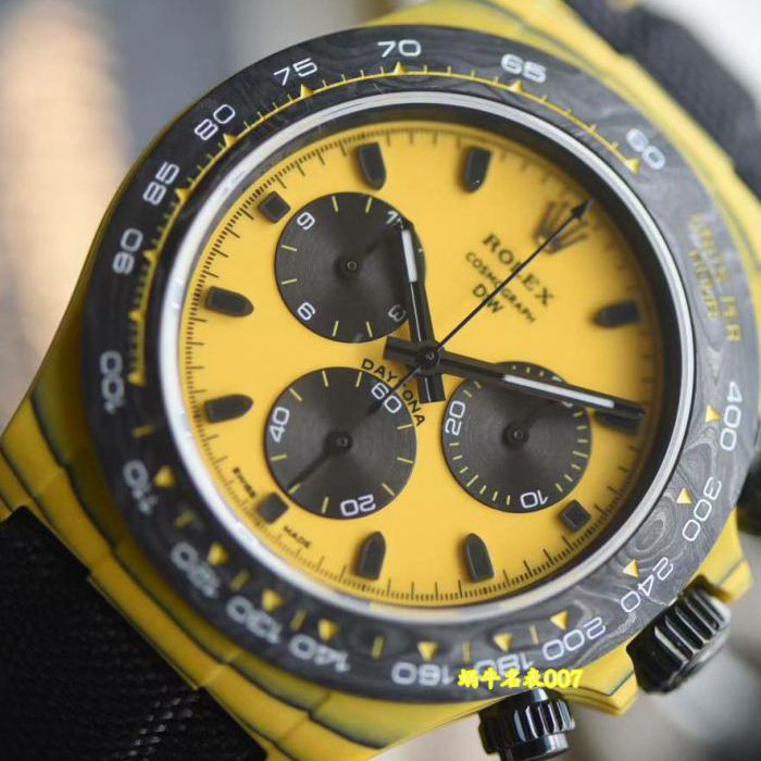   watch review N Factory Diw  Customized version ROLEX  Daytona  Bumblebee  carbon fiber 壳 watches 