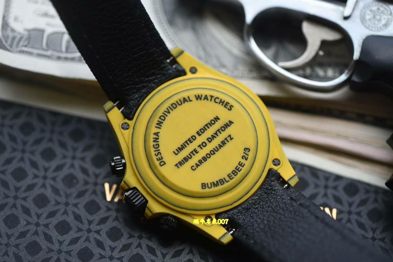   watch review N Factory Diw  Customized version ROLEX  Daytona  Bumblebee  carbon fiber 壳 watches  / R1017