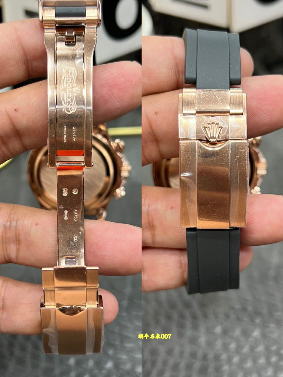 CBD Rolex TOP clone  Private  Customized  Daytona  series 40mm Rainbow Daytona  Sand golden eye  watch / R1026