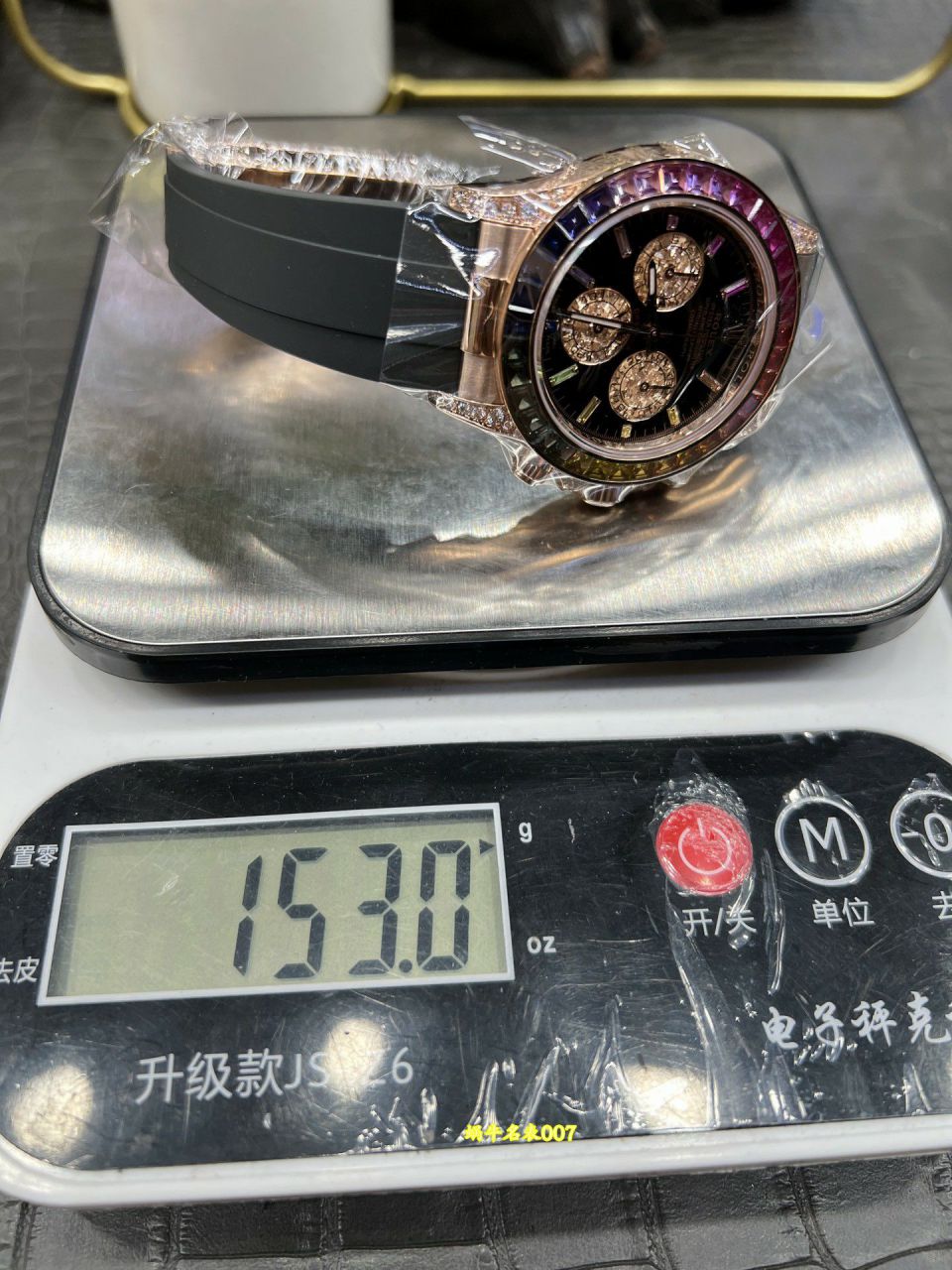 CBD Rolex TOP clone  Private  Customized  Daytona  series 40mm Rainbow Daytona  Sand golden eye  watch / R1026