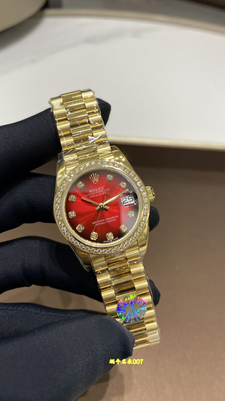 A+ 31mm Snake Year Limited Edition Gradient Red  Rolex Datejust  Women watch278289RBR-0028，278278-0049，M278288RBR-0041 / R1027