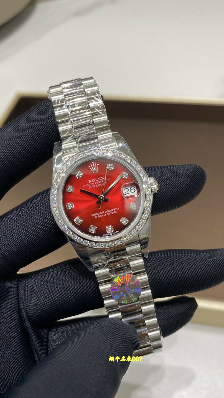 A+ 31mm Snake Year Limited Edition Gradient Red  Rolex Datejust  Women watch278289RBR-0028，278278-0049，M278288RBR-0041 / R1027