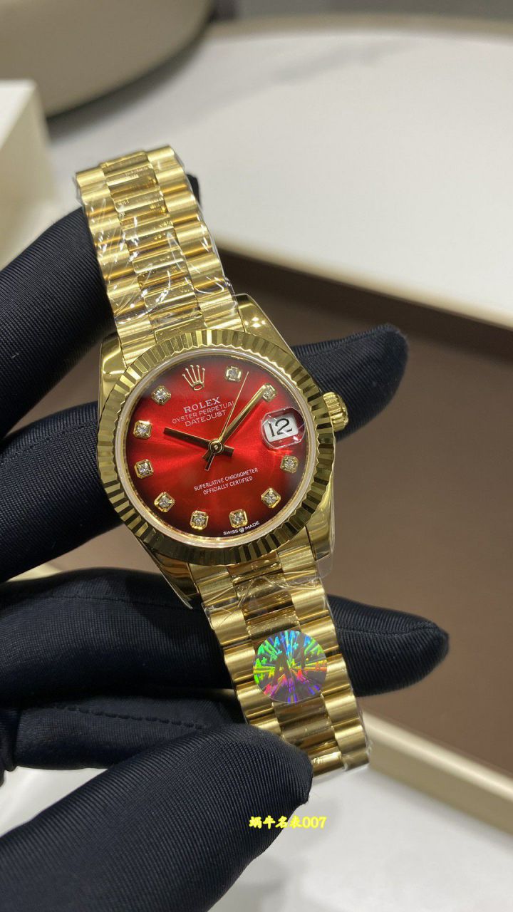 A+ 31mm Snake Year Limited Edition Gradient Red  Rolex Datejust  Women watch278289RBR-0028，278278-0049，M278288RBR-0041 / R1027