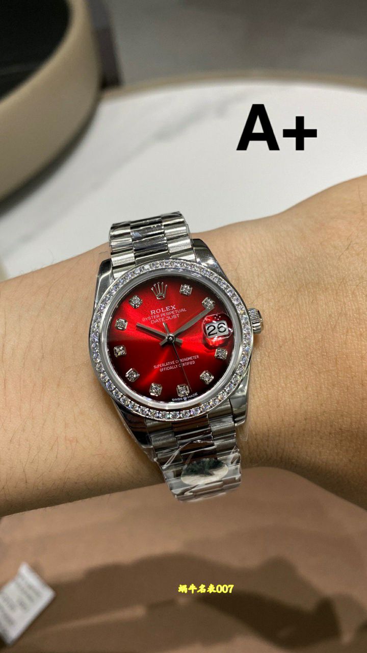 A+ 31mm Snake Year Limited Edition Gradient Red  Rolex Datejust  Women watch278289RBR-0028，278278-0049，M278288RBR-0041 / R1027