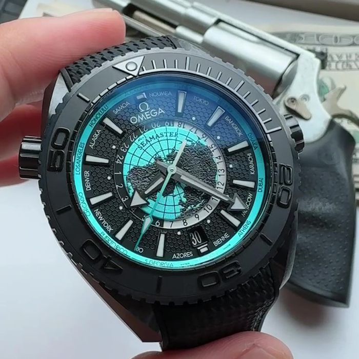 VS Factory OmegaTOP clone watch  Seamaster  World Time 600 meters 215.92.46.22.01.006 watches 