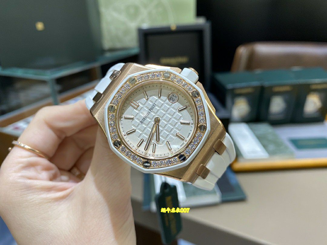  Ultra-high-end  Rare Original Quality   Real Diamond  Women watch Audemars Piguet Royal Oak  Offshore  clone 67540OK.ZZ.D010CA.01 watches  / AP367