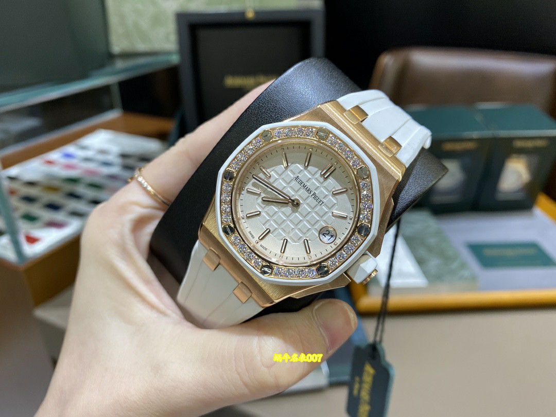  Ultra-high-end  Rare Original Quality   Real Diamond  Women watch Audemars Piguet Royal Oak  Offshore  clone 67540OK.ZZ.D010CA.01 watches  / AP367