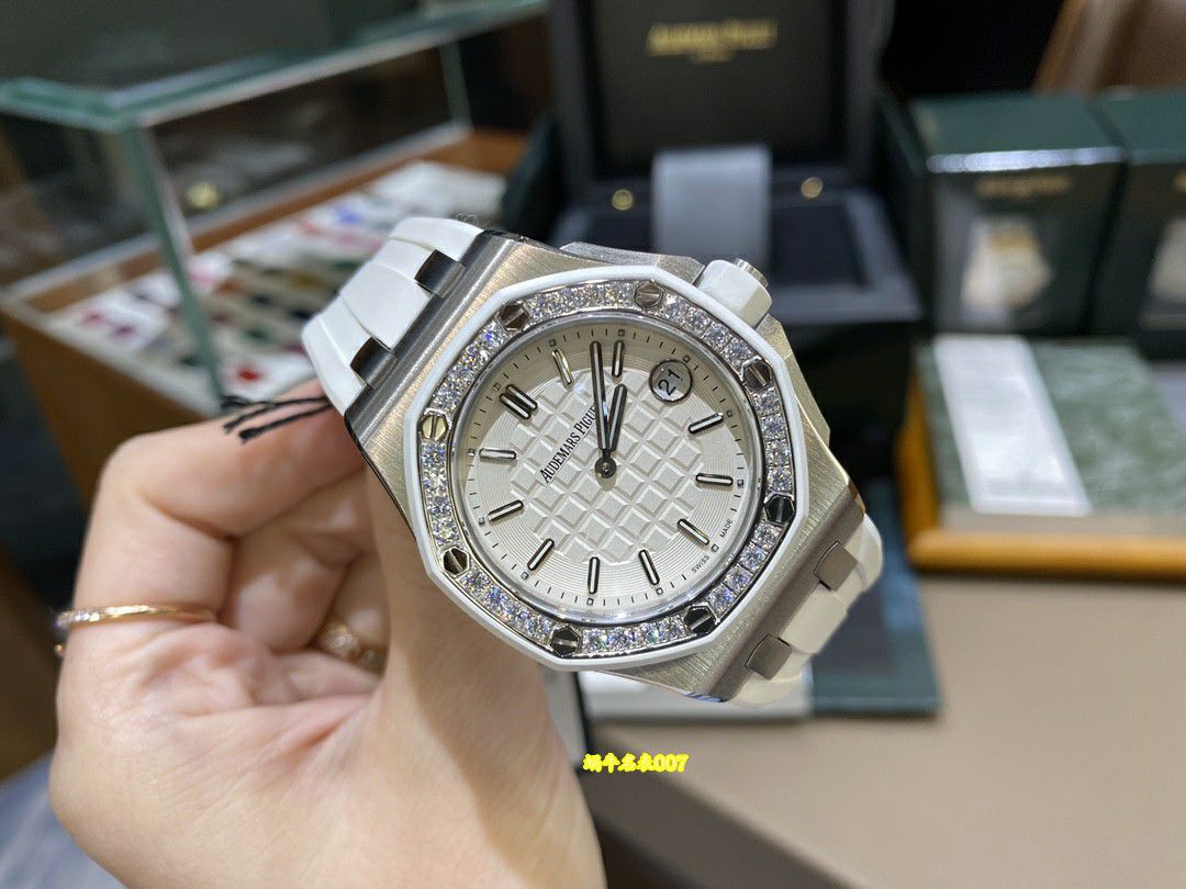  Ultra-high-end  Rare Original Quality   Real Diamond  Women watch Audemars Piguet Royal Oak  Offshore  clone 67540OK.ZZ.D010CA.01 watches  / AP367