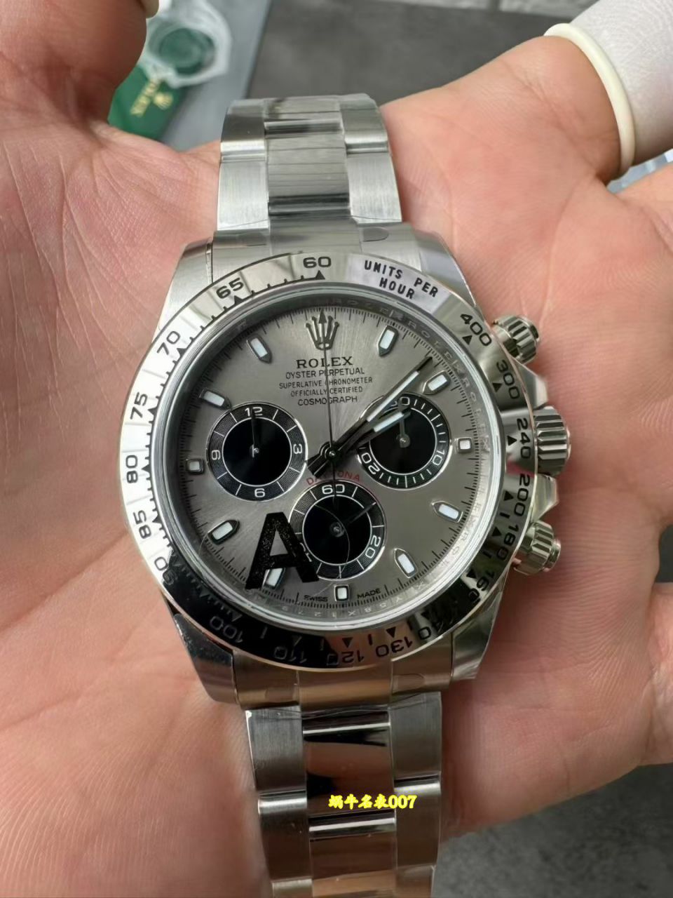 VS Dandong 4130  Matching weight version 183g Platinum  Daytona Rolex TOP clone watch m116509-0072 watches  / R1030