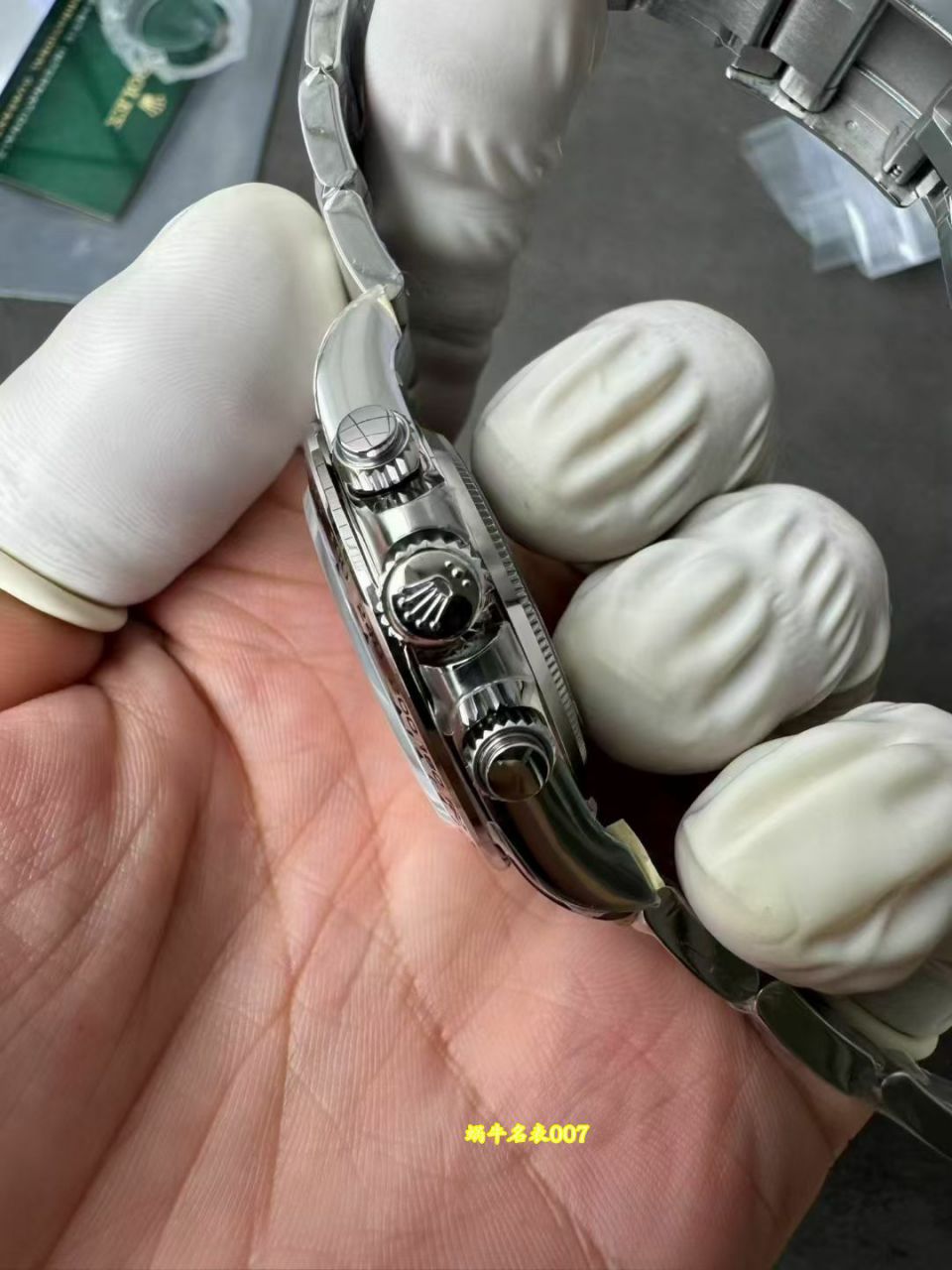 VS Dandong 4130  Matching weight version 183g Platinum  Daytona Rolex TOP clone watch m116509-0072 watches  / R1030